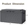 imageDevoko 120 Gallon Deck Box Resin Outdoor Storage Box Waterproof for Patio Large Outdoor Storage Bench Lockable for Outside BlackGray