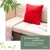 imageDevoko 2 Pieces Patio Furniture Sofa Sets Outdoor AllWeather Sectional Corner Sofa and Armless Sofa RedBeige