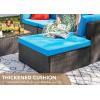 imageDevoko 2 Pieces Patio Furniture Sofa Sets Outdoor AllWeather Sectional Corner Sofa and Armless Sofa RedBlue