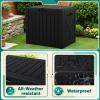 imageDevoko 30 Gallon Resin Deck Box Outdoor Indoor Waterproof Storage Box for Patio Furniture Pool Accessories Storage for Cushion Garden Tools 30 Gallon BrownBlack