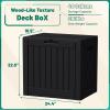 imageDevoko 30 Gallon Resin Deck Box Outdoor Indoor Waterproof Storage Box for Patio Furniture Pool Accessories Storage for Cushion Garden Tools 30 Gallon BrownBlack