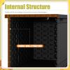 imageDevoko 30 Gallon Resin Deck Box Outdoor Indoor Waterproof Storage Box for Patio Furniture Pool Accessories Storage for Cushion Garden Tools 30 Gallon BrownBlack