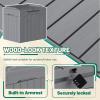 imageDevoko 30 Gallon Resin Deck Box Outdoor Indoor Waterproof Storage Box for Patio Furniture Pool Accessories Storage for Cushion Garden Tools 30 Gallon BrownGrey