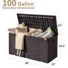 imageDevoko 30 Gallon Resin Deck Box Outdoor Indoor Waterproof Storage Box for Patio Furniture Pool Accessories Storage for Cushion Garden Tools 30 Gallon BrownDeep Brown