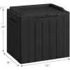 imageDevoko 30 Gallon Resin Deck Box Outdoor Indoor Waterproof Storage Box for Patio Furniture Pool Accessories Storage for Cushion Garden Tools 30 Gallon BrownBlack