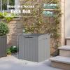 imageDevoko 30 Gallon Resin Deck Box Outdoor Indoor Waterproof Storage Box for Patio Furniture Pool Accessories Storage for Cushion Garden Tools 30 Gallon BrownGrey