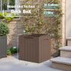 imageDevoko 30 Gallon Resin Deck Box Outdoor Indoor Waterproof Storage Box for Patio Furniture Pool Accessories Storage for Cushion Garden Tools 30 Gallon BrownBrown