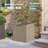 imageDevoko 30 Gallon Resin Deck Box Outdoor Indoor Waterproof Storage Box for Patio Furniture Pool Accessories Storage for Cushion Garden Tools 30 Gallon BrownLight Brown