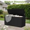 imageDevoko 30 Gallon Resin Deck Box Outdoor Indoor Waterproof Storage Box for Patio Furniture Pool Accessories Storage for Cushion Garden Tools 30 Gallon BrownBlack
