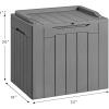 imageDevoko 30 Gallon Resin Deck Box Outdoor Indoor Waterproof Storage Box for Patio Furniture Pool Accessories Storage for Cushion Garden Tools 30 Gallon BrownGrey