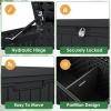 imageDevoko 30 Gallon Resin Deck Box Outdoor Indoor Waterproof Storage Box for Patio Furniture Pool Accessories Storage for Cushion Garden Tools 30 Gallon BrownBlack