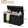 imageDevoko 30 Gallon Resin Deck Box Outdoor Indoor Waterproof Storage Box for Patio Furniture Pool Accessories Storage for Cushion Garden Tools 30 Gallon BrownBlack