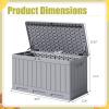 imageDevoko 30 Gallon Resin Deck Box Outdoor Indoor Waterproof Storage Box for Patio Furniture Pool Accessories Storage for Cushion Garden Tools 30 Gallon BrownGray