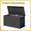imageDevoko 30 Gallon Resin Deck Box Outdoor Indoor Waterproof Storage Box for Patio Furniture Pool Accessories Storage for Cushion Garden Tools 30 Gallon BrownBlack