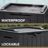 imageDevoko 30 Gallon Resin Deck Box Outdoor Indoor Waterproof Storage Box for Patio Furniture Pool Accessories Storage for Cushion Garden Tools 30 Gallon BrownBlack