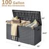imageDevoko 30 Gallon Resin Deck Box Outdoor Indoor Waterproof Storage Box for Patio Furniture Pool Accessories Storage for Cushion Garden Tools 30 Gallon BrownGray