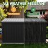 imageDevoko 30 Gallon Resin Deck Box Outdoor Indoor Waterproof Storage Box for Patio Furniture Pool Accessories Storage for Cushion Garden Tools 30 Gallon BrownBlack