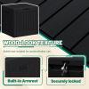 imageDevoko 30 Gallon Resin Deck Box Outdoor Indoor Waterproof Storage Box for Patio Furniture Pool Accessories Storage for Cushion Garden Tools 30 Gallon BrownBlack