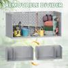 imageDevoko 30 Gallon Resin Deck Box Outdoor Indoor Waterproof Storage Box for Patio Furniture Pool Accessories Storage for Cushion Garden Tools 30 Gallon BrownGrey