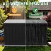 imageDevoko 30 Gallon Resin Deck Box Outdoor Indoor Waterproof Storage Box for Patio Furniture Pool Accessories Storage for Cushion Garden Tools 30 Gallon BrownBlack