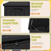 imageDevoko 30 Gallon Resin Deck Box Outdoor Indoor Waterproof Storage Box for Patio Furniture Pool Accessories Storage for Cushion Garden Tools 30 Gallon BrownBlack