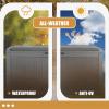 imageDevoko 85 Gallon Deck Box Lockable Resin Outdoor Storage Box waterproof Outdoor Container for Patio Furniture Cushions Pillow BrownGrey