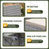 imageDevoko Outdoor Patio Dining Sets 9 Pieces Wicker Outdoor Dining Table and Chairs Set with Acacia Wood Table Top and Widened Armrests for Backyard Garden Deck BrownGrey