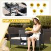 imageDevoko Outdoor Patio Loveseat Modern Rattan 2Seat Patio Conversation Set with Cushions ampamp Builtin Coffee Table Porch Furniture for Garden Lawn Backyard BeigeBeige
