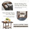imageDevoko Outdoor Rocking Chairs 3 Piece Patio Furniture Set with Side Table ampamp Cushions Wicker Porch Rocker Bistro Set High Back for Balcony Backyard Garden Beige