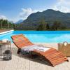 imageDevoko Patio Chaise Pool Lounge Outdoor Folding Wooden Lounge Chair for Outside Waterproof Lounge Chair 2 Piece2