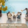 imageDevoko Patio Porch Furniture Sets 3 Pieces PE Rattan Wicker Chairs with Table Outdoor Garden Furniture Sets BrownRedGreyBeige