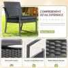 imageDevoko Resin Patio Furniture Set 3 Piece All Weather Outdoor Bistro Chairs with Cushions and Coffee Table for Outside Garden Balcony Porch BlackBlack