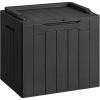 imageDevoko 30 Gallon Resin Deck Box Outdoor Indoor Waterproof Storage Box for Patio Furniture Pool Accessories Storage for Cushion Garden Tools 30 Gallon BrownBlack