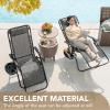 imageDevoko Set of 2 Zero Gravity Lounge Chairs Outdoor Folding Adjustable Steel Mesh Recliner Chairs with Cup Holder ampamp Removable Pillow for Patio Garden Lawn Beach BeigeDoublegrey