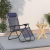 imageDevoko Set of 2 Zero Gravity Lounge Chairs Outdoor Folding Adjustable Steel Mesh Recliner Chairs with Cup Holder ampamp Removable Pillow for Patio Garden Lawn Beach BeigeDark Blue