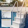 imageDevoko Above Ground Pool Ladder with NonSlip Steps Heavy Duty Swimming Pool Ladder with Double Handrailsamp4 Stairs for 48 to 54 inch Inground and Pools Above Ground WhiteWhite