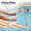 imageDevoko Above Ground Pool Ladder with NonSlip Steps Heavy Duty Swimming Pool Ladder with Double Handrailsamp4 Stairs for 48 to 54 inch Inground and Pools Above Ground WhiteWhite