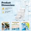imageDevoko Above Ground Pool Ladder with NonSlip Steps Heavy Duty Swimming Pool Ladder with Double Handrailsamp4 Stairs for 48 to 54 inch Inground and Pools Above Ground WhiteWhite