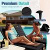 imageDevoko Outdoor Chaise Lounge Chair Set of 2 with 5Position Adjustable Back Waterproof amp Lightweight PP Lounge Chairs for Outside Pool Patio BlackBlack