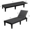 imageDevoko Outdoor Chaise Lounge Chair Set of 2 with 5Position Adjustable Back Waterproof amp Lightweight PP Lounge Chairs for Outside Pool Patio BlackBlack