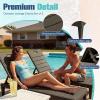 imageDevoko Outdoor Chaise Lounge Chair Set of 2 with 5Position Adjustable Back Waterproof amp Lightweight PP Lounge Chairs for Outside Pool Patio BlackDeep Brown