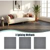 imageDevoko Plastic Interlocking Deck Tiles 36 Pack 12x12 Waterproof Patio Flooring Tiles Outdoor Deck Tiles for Porch Balcony Poolside Backyard 36 Dark GrayDark Gray