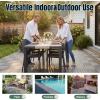imageDevoko Plastic Interlocking Deck Tiles 36 Pack 12x12 Waterproof Patio Flooring Tiles Outdoor Deck Tiles for Porch Balcony Poolside Backyard 36 Dark GrayDark Gray