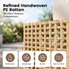 imageDevoko Patio Furniture Set7 Pieces Outdoor Wicker Sectional Couch with Thick Cushions ampGlass Tabletop PE Rattan Backyard Conversation Sofa with Coffee Table for Deck PorchBeige