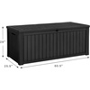 image:imageDevoko 100 Gallon Outdoor Storage Box Waterproof Resin Deck Box for Patio Furniture Lockable Container for Garden Cushions amp Pool Supplies Black 100 GallonBlack