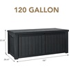 image:imageDevoko 100 Gallon Outdoor Storage Box Waterproof Resin Deck Box for Patio Furniture Lockable Container for Garden Cushions amp Pool Supplies Black 100 GallonBlack
