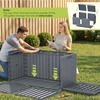 image:imageDevoko 100 Gallon Outdoor Storage Box Waterproof Resin Deck Box for Patio Furniture Lockable Container for Garden Cushions amp Pool Supplies Black 100 GallonGray