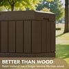 image:imageDevoko 100 Gallon Outdoor Storage Box Waterproof Resin Deck Box for Patio Furniture Lockable Container for Garden Cushions amp Pool Supplies Black 100 GallonBrown