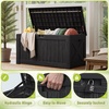 image:imageDevoko 100 Gallon Outdoor Storage Box Waterproof Resin Deck Box for Patio Furniture Lockable Container for Garden Cushions amp Pool Supplies Black 100 GallonBlack
