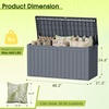 image:imageDevoko 100 Gallon Outdoor Storage Box Waterproof Resin Deck Box for Patio Furniture Lockable Container for Garden Cushions amp Pool Supplies Black 100 GallonGray